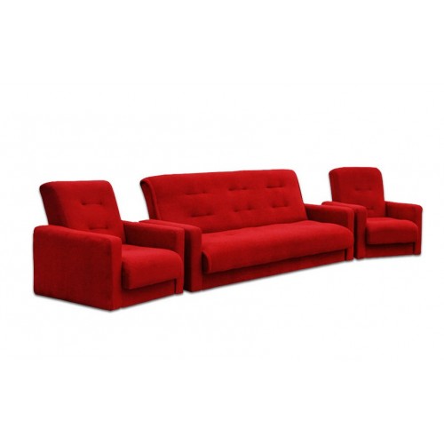 Мягкая мебель диван и 2 кресла Милан красный