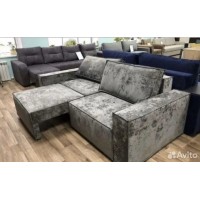 Диван еврокнижка Лофт Люкс 2 плюш серый