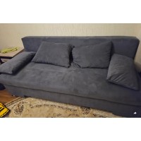 Диван еврокнижка велюр серый Орлеан 