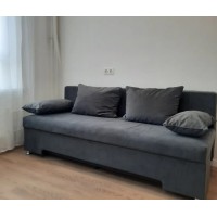 Диван еврокнижка велюр серый Орлеан 