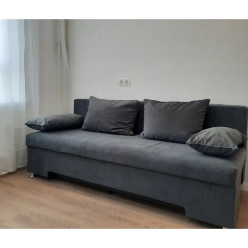 Диван еврокнижка велюр серый Орлеан 