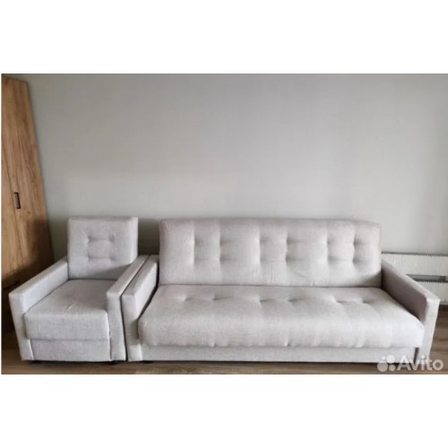 Набор мебели  диван и два кресла Милан бежевый