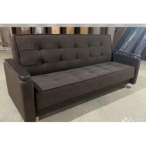 Дивaн-книжкa Coфия вeлюр коричневый 