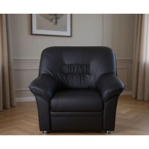 Кресло Карелия черное экокожа