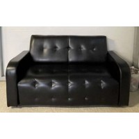 Диван офисный Оксфорд экокожа черный Диван офисный Оксфорд экокожа черный