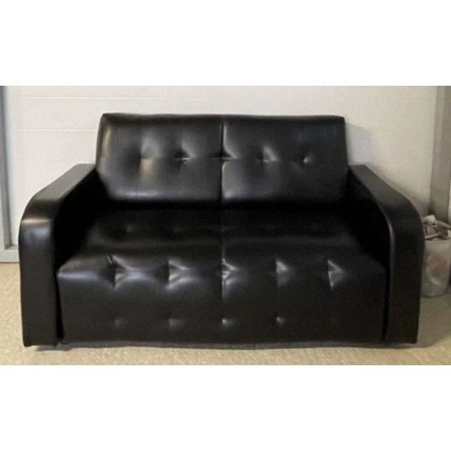 Диван офисный Оксфорд экокожа черный