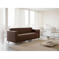Диван офисный Томи экокожа коричневый 