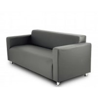 Диван для офиса Томи, велюр серый