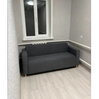 Диван прямой Томи черный экокожа