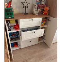 Комод Остин 16.240 Белый шагрень/Дуб Вотан