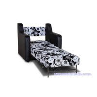 Кресло кровать «Мюнхен» (рогожка цветы, коричневый кожзам)