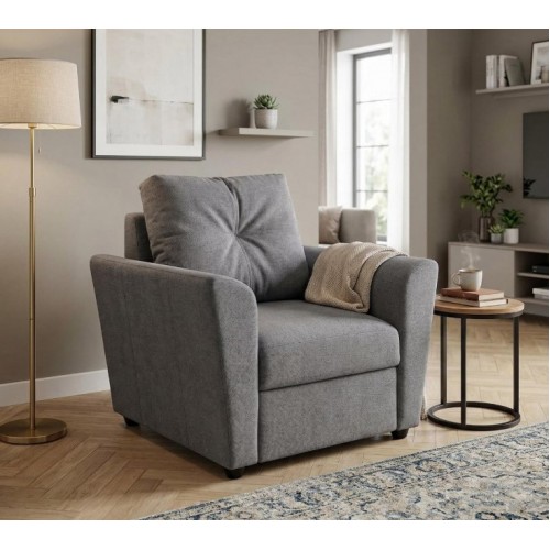 Кресло-кровать Амстердам велюр серый