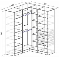 Гардеробная система Алекса 9