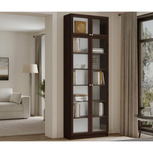 Шкаф книжный Билли 20 с антресолью Венге 