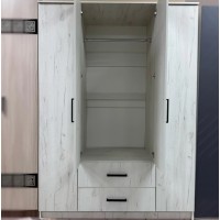 Шкаф 4-х створчатый Фиеста, Дуб крафт белый