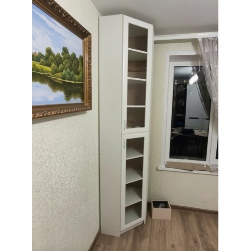  Угловой шкаф книжный со стеклом Талисман