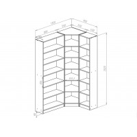 Стеллаж угловой книжный Билли 19 Стеллаж угловой книжный Билли 19